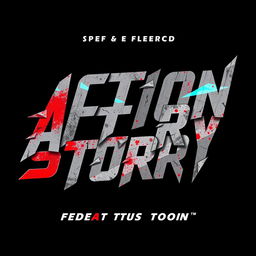 A unique and engaging font design inspired by an action story theme