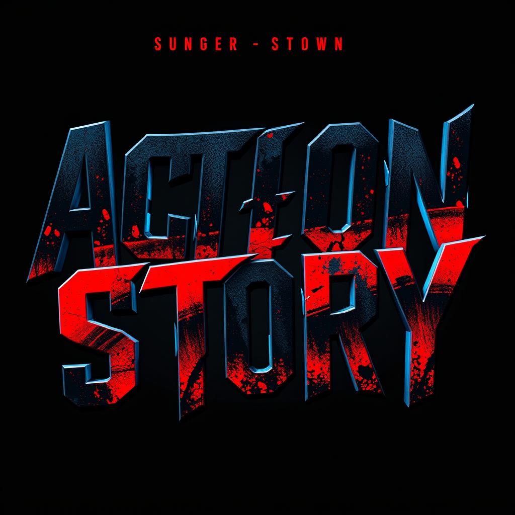 A unique and engaging font design inspired by an action story theme