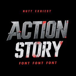 A unique and engaging font design inspired by an action story theme