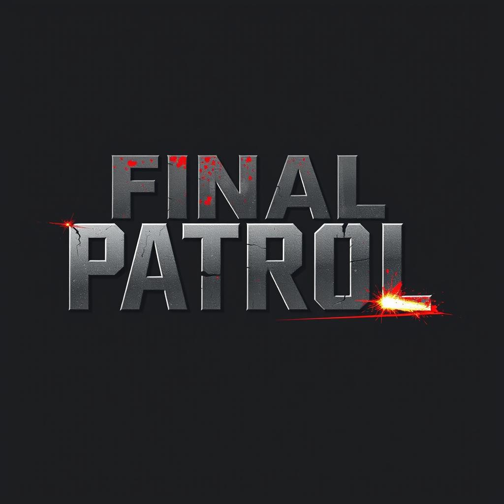 A striking and bold font design specifically created for the title 'Final Patrol', embodying an action story theme