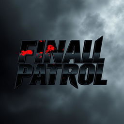 A striking and bold font design specifically created for the title 'Final Patrol', inspired by the first image of an action story theme