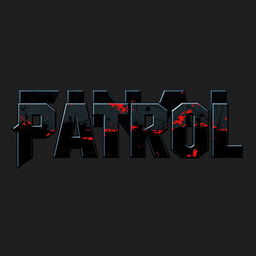 A striking and bold font design specifically created for the title 'Final Patrol', inspired by the first image of an action story theme