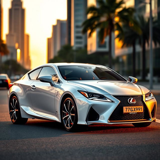 A sleek and sporty white Lexus F-Sport car, model year 2021, displaying a stylish design with aggressive lines