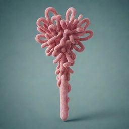 Design a distinctive card game character based on the Bacilli bacteria, recognizably rod-shaped. The character should be creatively rendered, emphasizing the elongated rod-like form of this bacterium in a visually engaging manner.