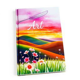 An artistic book cover design that combines watercolor painting with photographic elements, featuring a whimsical landscape scene