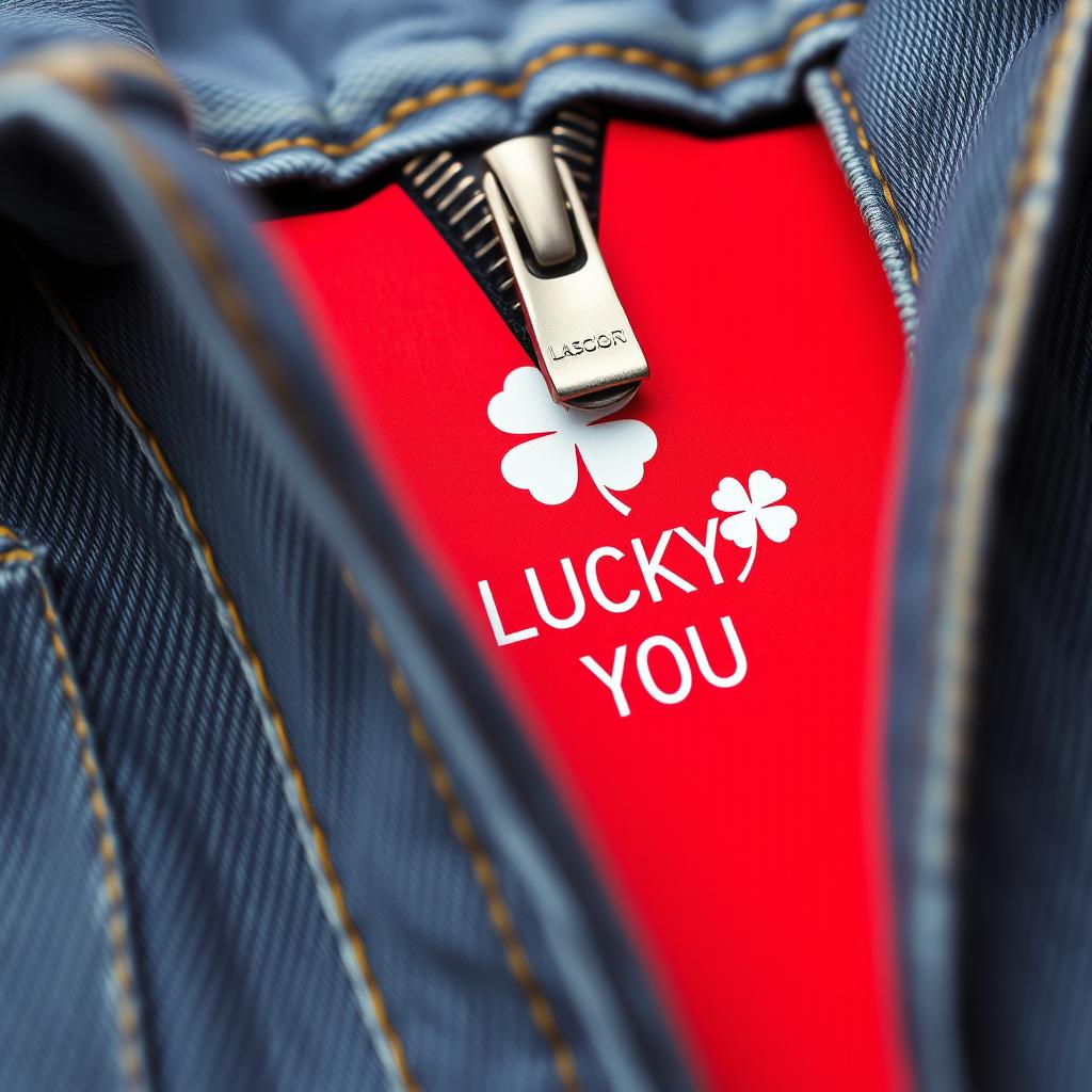 A close-up shot of an open denim zipper on a pair of jeans, with one side of the fabric elegantly folded back