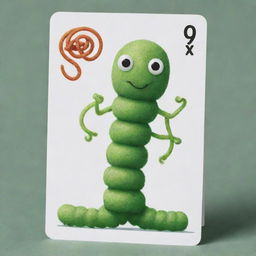 Design an adorable card game character based on Spirochaetes bacteria, recognizing its corkscrew-like structure. The character should be visually engaging, highlighting the strikingly distinct spiral form of the Spirochaetes bacteria in a charming way.