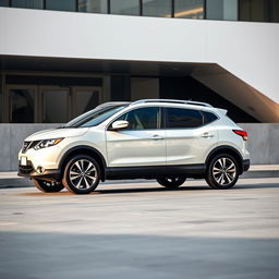 A Nissan Qashqai with a striking white exterior that exudes elegance and aesthetic sophistication