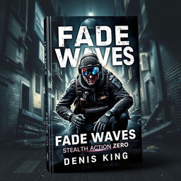 A striking book cover for 'Fade Waves: Stealth Action Zero,' illustrating a captivating survival game scenario