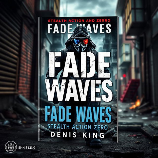 A striking book cover for 'Fade Waves: Stealth Action Zero,' illustrating a captivating survival game scenario