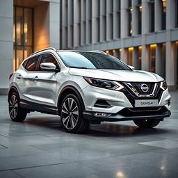 A Nissan Qashqai with a striking white exterior that exudes elegance and aesthetic sophistication