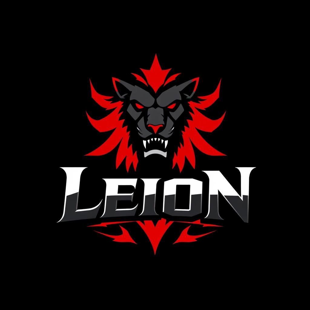 A striking logo for an empire named 'León', designed in a bold gamer style