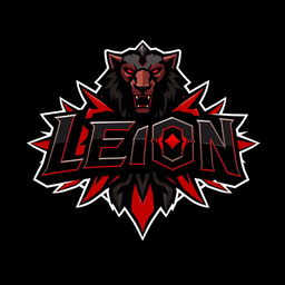 A striking logo for an empire named 'León', designed in a bold gamer style