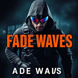 An intense and visually striking cover for 'FADE WAVES