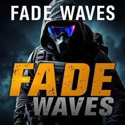 An intense and visually striking cover for 'FADE WAVES