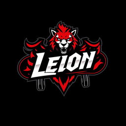 A dynamic logo for an empire named 'León', designed in a bold gamer style