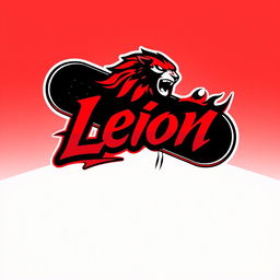 A dynamic logo for an empire named 'León', designed in a bold gamer style