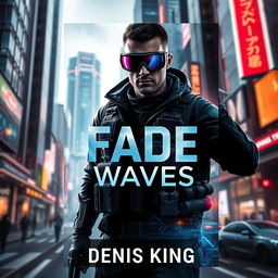 A visually captivating book cover for 'FADE WAVES