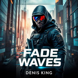 A visually captivating book cover for 'FADE WAVES