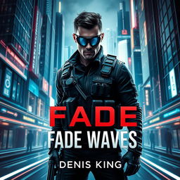 A visually captivating book cover for 'FADE WAVES