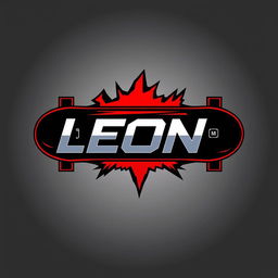 A vibrant logo for an empire named 'León', designed in a bold gamer style