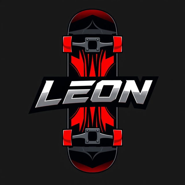 A vibrant logo for an empire named 'León', designed in a bold gamer style