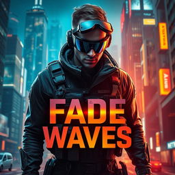 An electrifying book cover for 'FADE WAVES