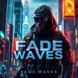 An electrifying book cover for 'FADE WAVES