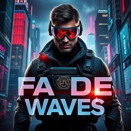 An electrifying book cover for 'FADE WAVES