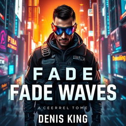 An eye-catching book cover for 'FADE WAVES