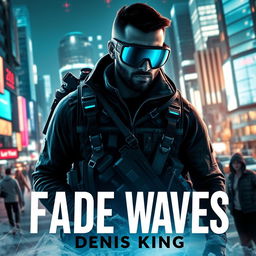 An eye-catching book cover for 'FADE WAVES