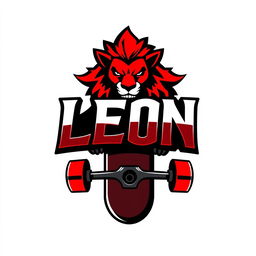 A vibrant logo for an empire named 'León', designed in an edgy gamer style