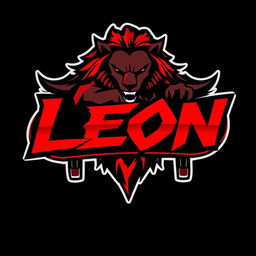 A vibrant logo for an empire named 'León', designed in an edgy gamer style