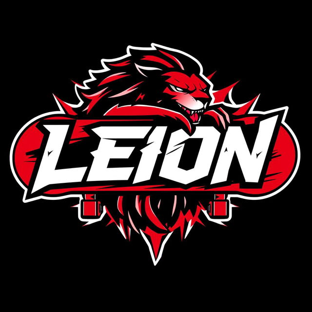 A vibrant logo for an empire named 'León', designed in an edgy gamer style