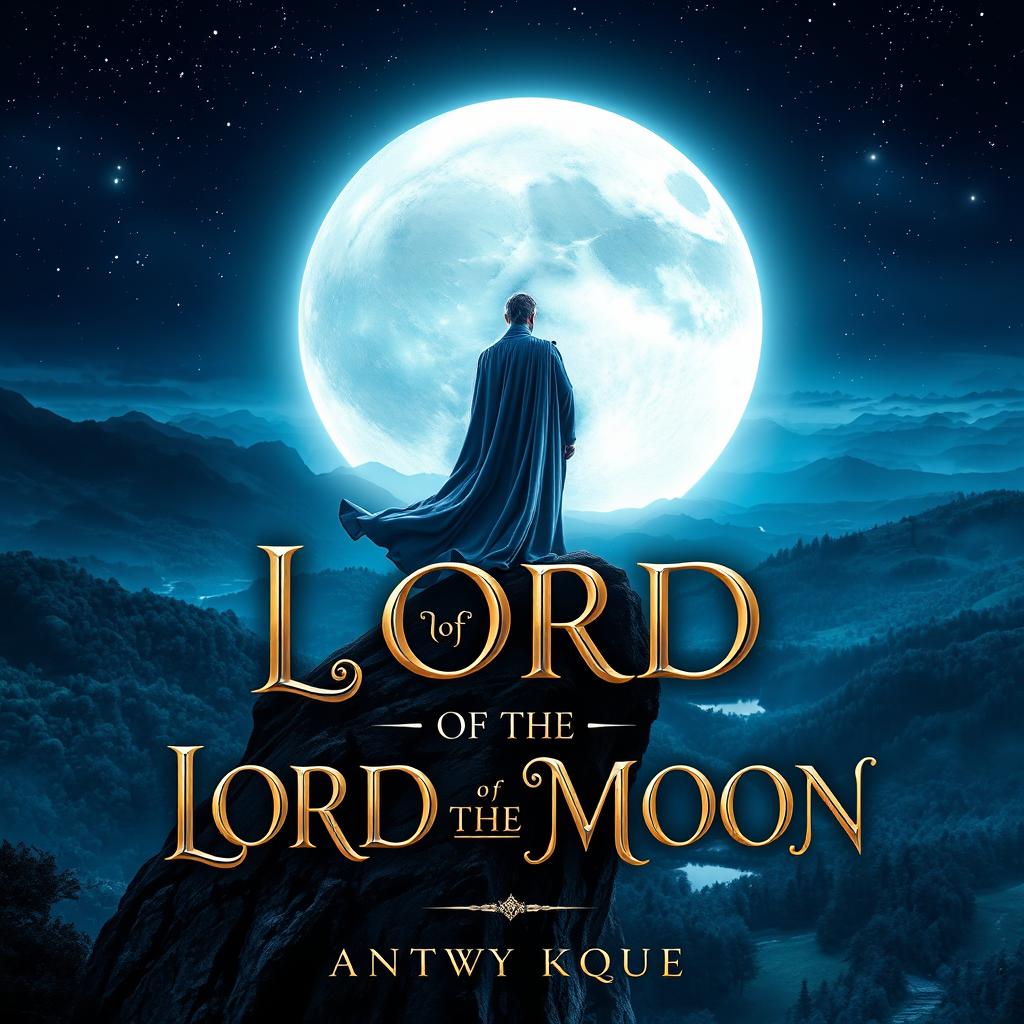 A captivating book cover for 'LORD OF THE MOON