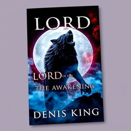 A striking book cover for 'LORD OF THE MOON' by Denis King