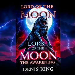 An eye-catching book cover for 'LORD OF THE MOON' by Denis King