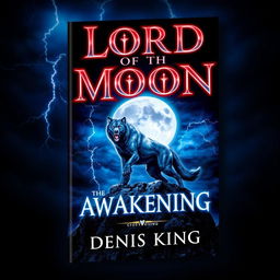 An eye-catching book cover for 'LORD OF THE MOON' by Denis King