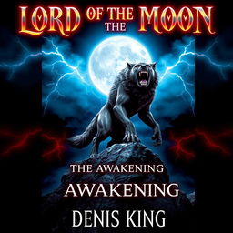 An eye-catching book cover for 'LORD OF THE MOON' by Denis King