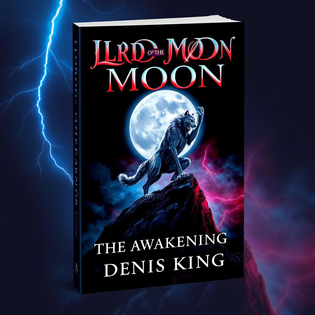 An eye-catching book cover for 'LORD OF THE MOON' by Denis King