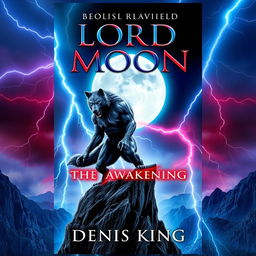 An electrifying book cover for 'LORD OF THE MOON' by Denis King