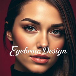 A realistic portrait of a beautiful woman featuring stunning, perfectly shaped eyebrows
