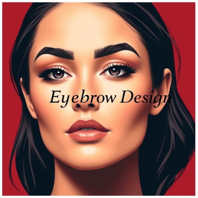 A realistic portrait of a beautiful woman featuring stunning, perfectly shaped eyebrows