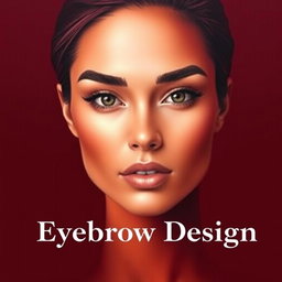 A realistic portrait of a beautiful woman featuring stunning, perfectly shaped eyebrows