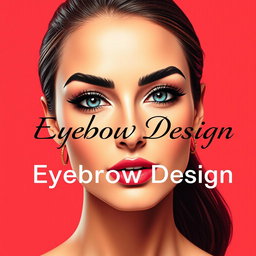 A realistic portrait of a beautiful woman featuring stunning, perfectly shaped eyebrows