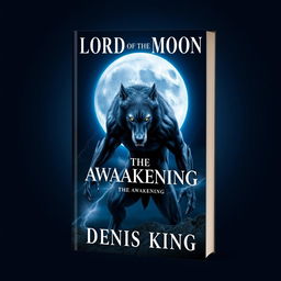 A striking book cover for 'LORD OF THE MOON - THE AWAKENING' by DENIS KING