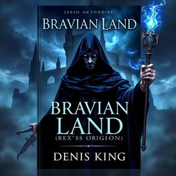 A mesmerizing book cover for 'BRAVIAN LAND' by Denis King