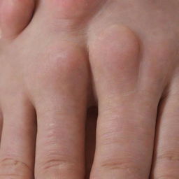 A detailed close-up of a human foot, highlighting its unique elements, skin texture, and complex structure.