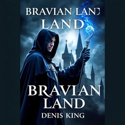 A mesmerizing book cover for 'BRAVIAN LAND' by Denis King