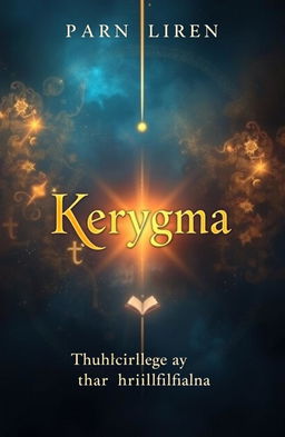 A captivating book cover design for a fictional work titled 'Kerygma' with the subtitle 'Thuthlung thar hrilhfiahna'